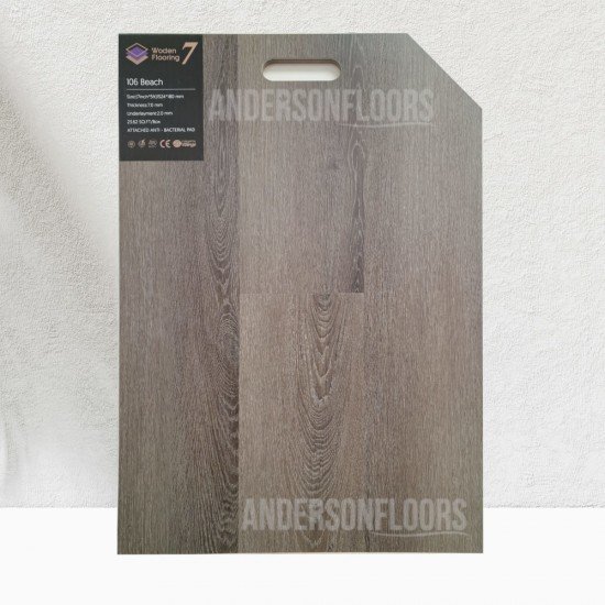 Woden Flooring Garnet Collection 7mm SPC Vinyl - 106 Beach Woden Flooring Garnet Collection 7mm SPC Vinyl - 106 Beach